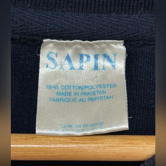 Vintage Wolf Moon Crewneck Sweatshirt, Fits L/XL, Navy - Picture 3 of 6